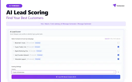 TeleSender: Alat Pemasaran Telegram AI Terbaik & Bulk Sender - Screenshot 3