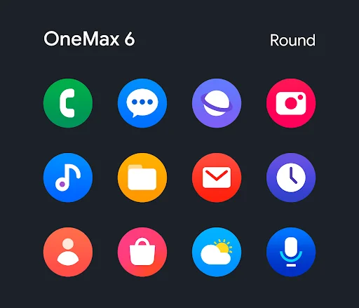 Download OneMax 6 Icon Pack Terbaru – Ikon Bulat Estetik Gratis - Screenshot 11