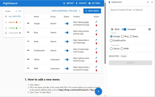RightSearch: Powerful Custom Right-Click Context Menu Search - Screenshot 3