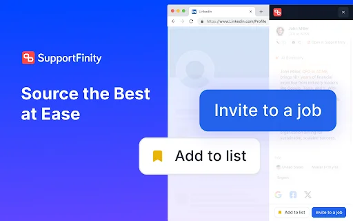 Download SupportFinity LinkedIn Scraper – Ekstrak Kontak Gratis - Screenshot 5