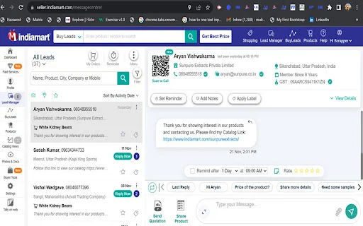 Download IndiaMART Lead Manager – Ekspor Leads & Data Buyer Cepat - Screenshot 5
