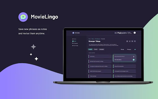 Download MovieLingo Terbaru – Belajar Bahasa Asing di Netflix - Screenshot 5