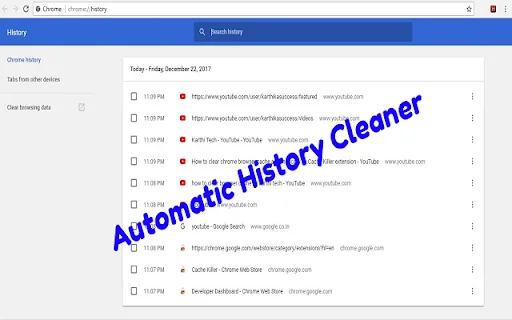 Download Chrome History Cleaner Terbaru – Hapus Riwayat Otomatis - Screenshot 1
