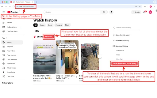 Hapus YouTube Shorts dari Riwayat – Bersihkan Algoritma Anda - Screenshot 1