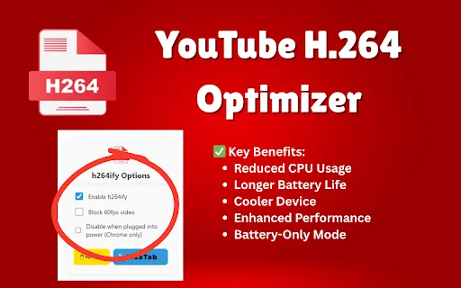 Download YouTube H.264 Optimizer – Optimalkan Performa Video - Screenshot 1