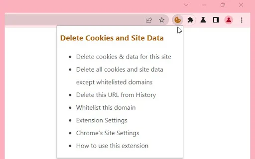 Hapus Cookie dan Data Situs – Ekstensi Privasi Chrome Terbaik - Screenshot 1
