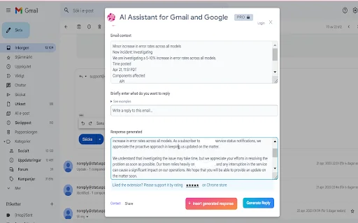 AI Search Assistant: Asisten AI Google & Penulis Email Canggih - Screenshot 1