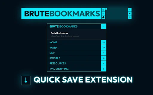 Download BruteBookmarks Quick Save – Kelola Bookmark Jadi Mudah - Screenshot 1
