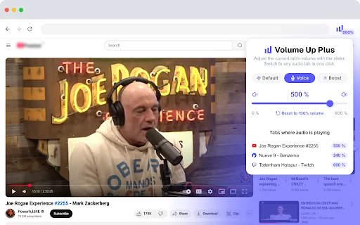 Download Volume Up Plus – Penguat Suara Chrome Hingga 600% - Screenshot 2