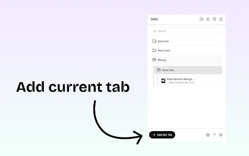 Zelix: Pengelola Bookmark Pribadi Terenkripsi & Aman di Chrome - Screenshot 3