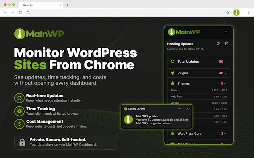 MainWP Browser Extension: Pantau Situs WordPress Anda Mudah - Screenshot 3