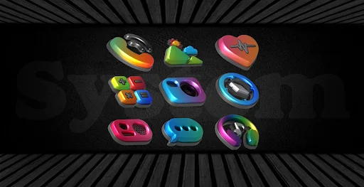 Download Auric Dark – 3D Icon Pack Terbaru – Ikon Premium AMOLED - Screenshot 14