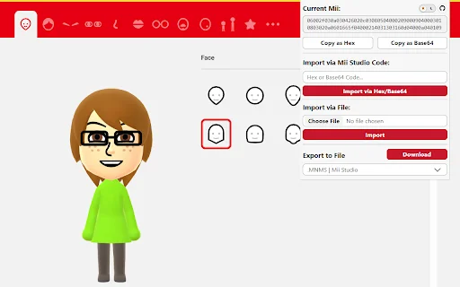 Mii Studio Mii Loader Terbaru – Simpan & Muat Kode Mii Gratis - Screenshot 1