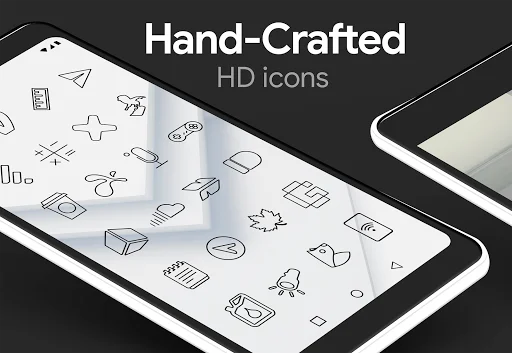 Download Lines Dark Pro – Ikon Minimalis Elegan untuk Android - Screenshot 17